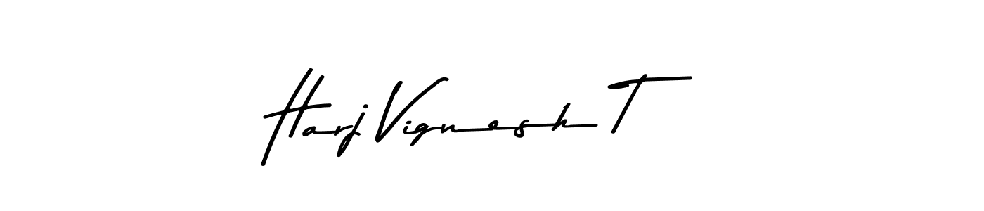 How to make Harj Vignesh T signature? Asem Kandis PERSONAL USE is a professional autograph style. Create handwritten signature for Harj Vignesh T name. Harj Vignesh T signature style 9 images and pictures png
