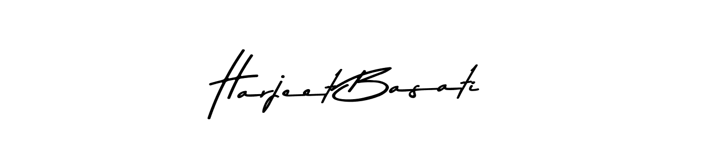 Create a beautiful signature design for name Harjeet Basati. With this signature (Asem Kandis PERSONAL USE) fonts, you can make a handwritten signature for free. Harjeet Basati signature style 9 images and pictures png