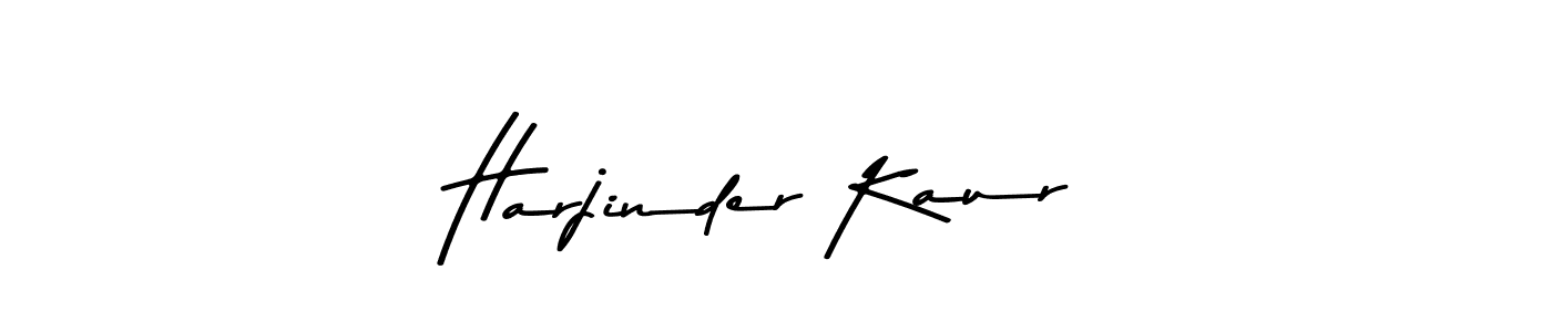 Create a beautiful signature design for name Harjinder Kaur. With this signature (Asem Kandis PERSONAL USE) fonts, you can make a handwritten signature for free. Harjinder Kaur signature style 9 images and pictures png