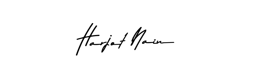 Make a beautiful signature design for name Harjot Nain. With this signature (Asem Kandis PERSONAL USE) style, you can create a handwritten signature for free. Harjot Nain signature style 9 images and pictures png