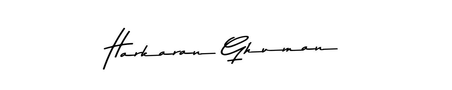 Harkaran Ghuman stylish signature style. Best Handwritten Sign (Asem Kandis PERSONAL USE) for my name. Handwritten Signature Collection Ideas for my name Harkaran Ghuman. Harkaran Ghuman signature style 9 images and pictures png