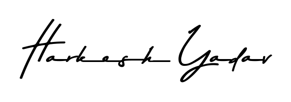 Designed for modern professionals: Harkesh Yadav name signature crafted with Asem Kandis PERSONAL USE script. Ready for digital PDF workflows. Harkesh Yadav signature style 9 images and pictures png
