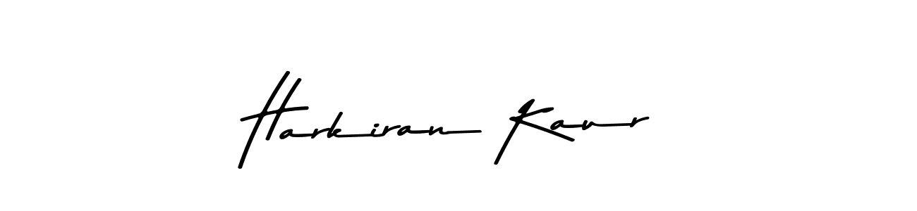 Make a beautiful signature design for name Harkiran Kaur. With this signature (Asem Kandis PERSONAL USE) style, you can create a handwritten signature for free. Harkiran Kaur signature style 9 images and pictures png