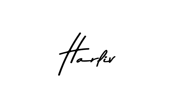 Harliv stylish signature style. Best Handwritten Sign (Asem Kandis PERSONAL USE) for my name. Handwritten Signature Collection Ideas for my name Harliv. Harliv signature style 9 images and pictures png
