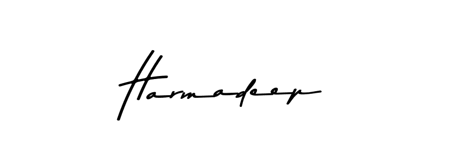 How to make Harmadeep name signature. Use Asem Kandis PERSONAL USE style for creating short signs online. This is the latest handwritten sign. Harmadeep signature style 9 images and pictures png