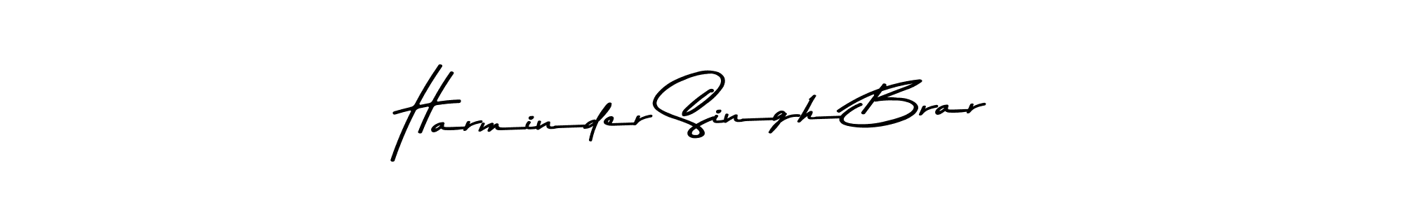 How to make Harminder Singh Brar name signature. Use Asem Kandis PERSONAL USE style for creating short signs online. This is the latest handwritten sign. Harminder Singh Brar signature style 9 images and pictures png