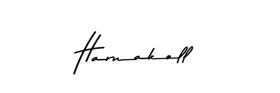 You should practise on your own different ways (Asem Kandis PERSONAL USE) to write your name (Harnakoll) in signature. don't let someone else do it for you. Harnakoll signature style 9 images and pictures png