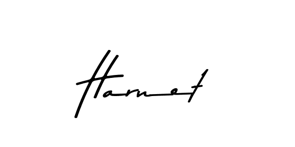 How to make Harnet name signature. Use Asem Kandis PERSONAL USE style for creating short signs online. This is the latest handwritten sign. Harnet signature style 9 images and pictures png