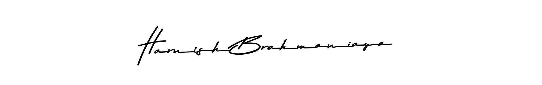 You can use this online signature creator to create a handwritten signature for the name Harnish Brahmaniaya. This is the best online autograph maker. Harnish Brahmaniaya signature style 9 images and pictures png