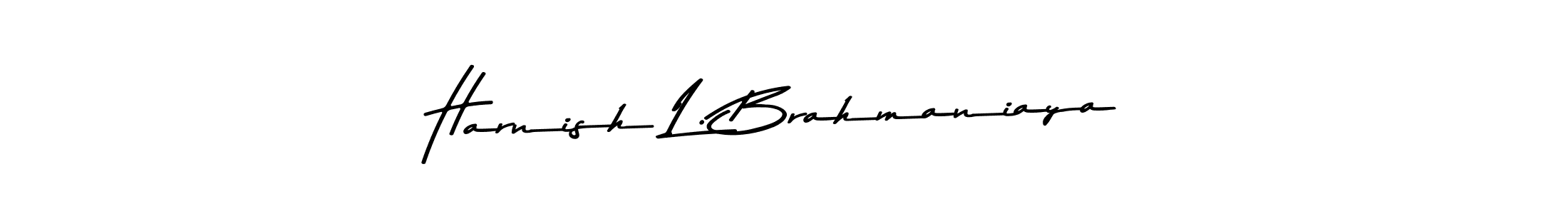 Also You can easily find your signature by using the search form. We will create Harnish L. Brahmaniaya name handwritten signature images for you free of cost using Asem Kandis PERSONAL USE sign style. Harnish L. Brahmaniaya signature style 9 images and pictures png