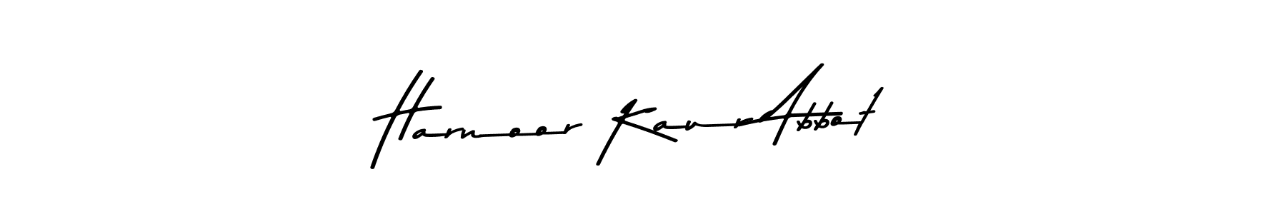 You should practise on your own different ways (Asem Kandis PERSONAL USE) to write your name (Harnoor Kaur Abbot) in signature. don't let someone else do it for you. Harnoor Kaur Abbot signature style 9 images and pictures png