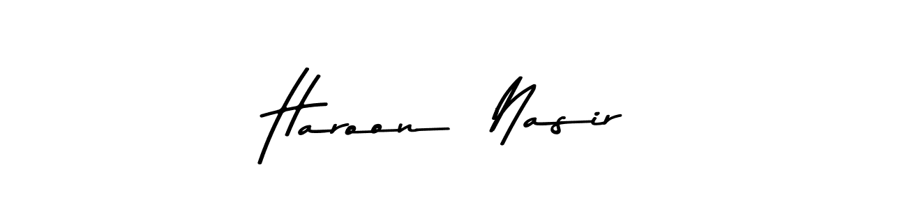 Make a beautiful signature design for name Haroon  Nasir. With this signature (Asem Kandis PERSONAL USE) style, you can create a handwritten signature for free. Haroon  Nasir signature style 9 images and pictures png