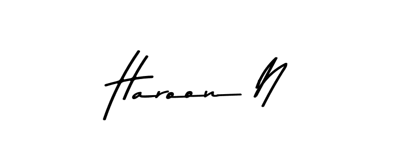 How to Draw Haroon N signature style? Asem Kandis PERSONAL USE is a latest design signature styles for name Haroon N. Haroon N signature style 9 images and pictures png
