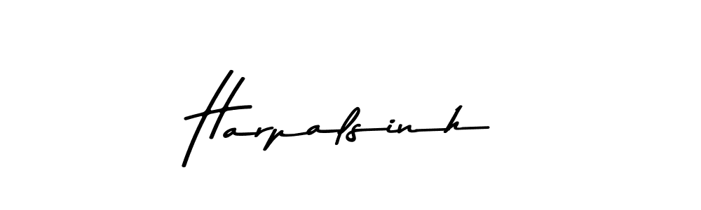 Make a beautiful signature design for name Harpalsinh. With this signature (Asem Kandis PERSONAL USE) style, you can create a handwritten signature for free. Harpalsinh signature style 9 images and pictures png