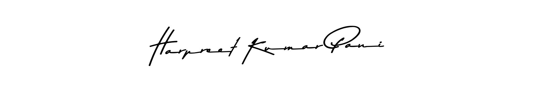 Create a beautiful signature design for name Harpreet Kumar Pani. With this signature (Asem Kandis PERSONAL USE) fonts, you can make a handwritten signature for free. Harpreet Kumar Pani signature style 9 images and pictures png