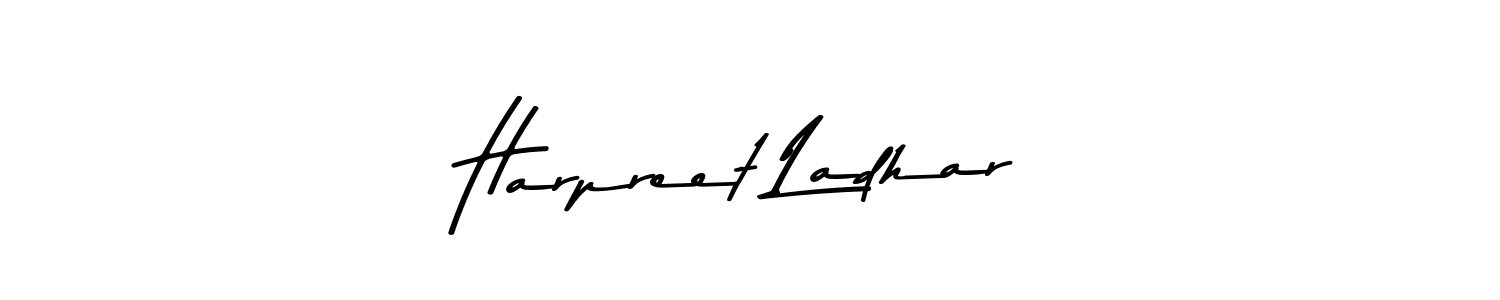 Create a beautiful signature design for name Harpreet Ladhar. With this signature (Asem Kandis PERSONAL USE) fonts, you can make a handwritten signature for free. Harpreet Ladhar signature style 9 images and pictures png