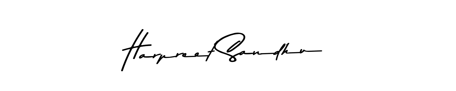 How to make Harpreet Sandhu name signature. Use Asem Kandis PERSONAL USE style for creating short signs online. This is the latest handwritten sign. Harpreet Sandhu signature style 9 images and pictures png