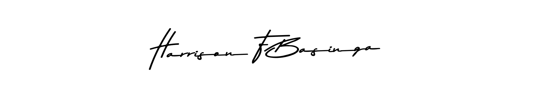 Harrison F Basinga stylish signature style. Best Handwritten Sign (Asem Kandis PERSONAL USE) for my name. Handwritten Signature Collection Ideas for my name Harrison F Basinga. Harrison F Basinga signature style 9 images and pictures png