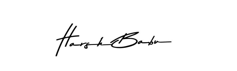 How to make Harsh Babu name signature. Use Asem Kandis PERSONAL USE style for creating short signs online. This is the latest handwritten sign. Harsh Babu signature style 9 images and pictures png