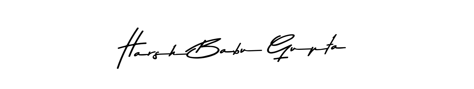 Make a beautiful signature design for name Harsh Babu Gupta. With this signature (Asem Kandis PERSONAL USE) style, you can create a handwritten signature for free. Harsh Babu Gupta signature style 9 images and pictures png