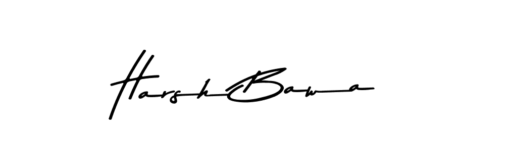 Make a beautiful signature design for name Harsh Bawa. With this signature (Asem Kandis PERSONAL USE) style, you can create a handwritten signature for free. Harsh Bawa signature style 9 images and pictures png