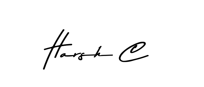 How to make Harsh C name signature. Use Asem Kandis PERSONAL USE style for creating short signs online. This is the latest handwritten sign. Harsh C signature style 9 images and pictures png