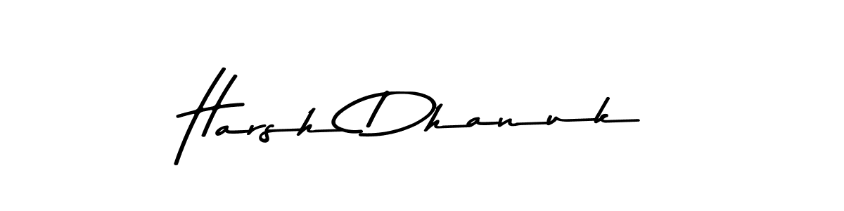 Make a beautiful signature design for name Harsh Dhanuk. With this signature (Asem Kandis PERSONAL USE) style, you can create a handwritten signature for free. Harsh Dhanuk signature style 9 images and pictures png