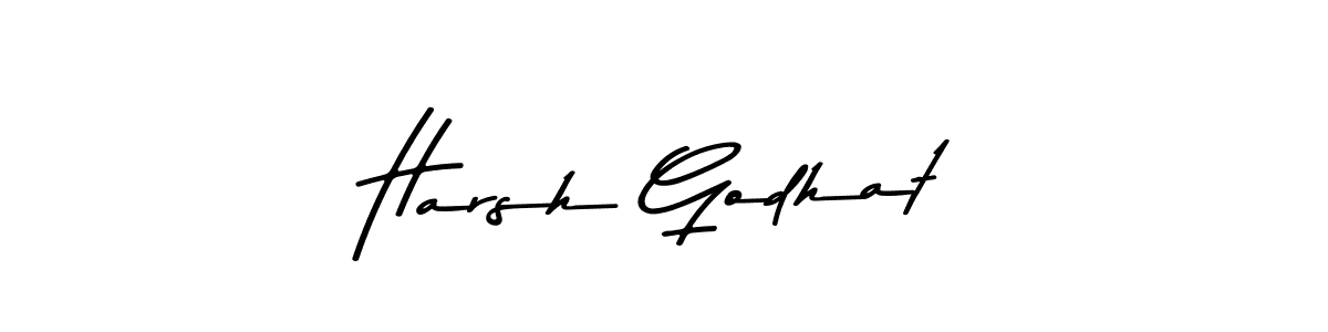 Use a signature maker to create a handwritten signature online. With this signature software, you can design (Asem Kandis PERSONAL USE) your own signature for name Harsh Godhat. Harsh Godhat signature style 9 images and pictures png