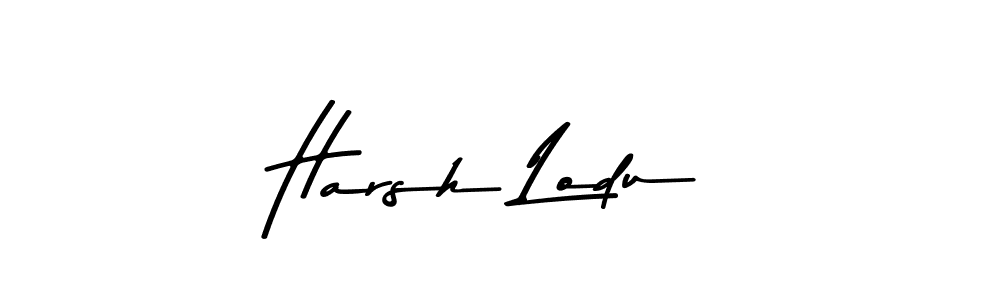 Also You can easily find your signature by using the search form. We will create Harsh Lodu name handwritten signature images for you free of cost using Asem Kandis PERSONAL USE sign style. Harsh Lodu signature style 9 images and pictures png