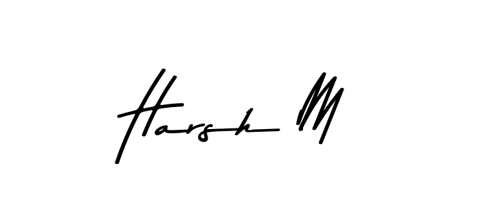 Use a signature maker to create a handwritten signature online. With this signature software, you can design (Asem Kandis PERSONAL USE) your own signature for name Harsh M. Harsh M signature style 9 images and pictures png