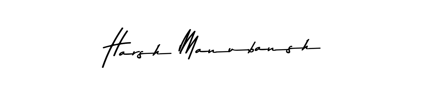 Use a signature maker to create a handwritten signature online. With this signature software, you can design (Asem Kandis PERSONAL USE) your own signature for name Harsh Manubansh. Harsh Manubansh signature style 9 images and pictures png