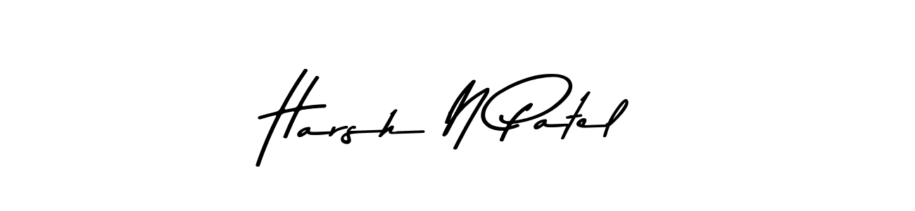 Use a signature maker to create a handwritten signature online. With this signature software, you can design (Asem Kandis PERSONAL USE) your own signature for name Harsh N Patel. Harsh N Patel signature style 9 images and pictures png