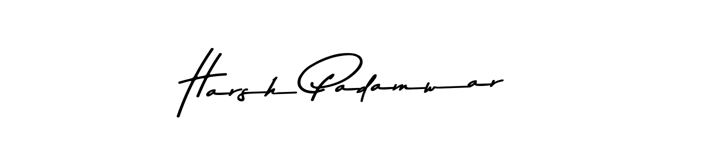 Design your own signature with our free online signature maker. With this signature software, you can create a handwritten (Asem Kandis PERSONAL USE) signature for name Harsh Padamwar. Harsh Padamwar signature style 9 images and pictures png