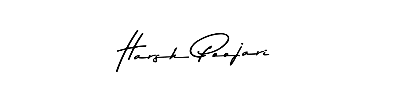 Use a signature maker to create a handwritten signature online. With this signature software, you can design (Asem Kandis PERSONAL USE) your own signature for name Harsh Poojari. Harsh Poojari signature style 9 images and pictures png