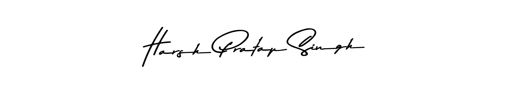 How to make Harsh Pratap Singh name signature. Use Asem Kandis PERSONAL USE style for creating short signs online. This is the latest handwritten sign. Harsh Pratap Singh signature style 9 images and pictures png