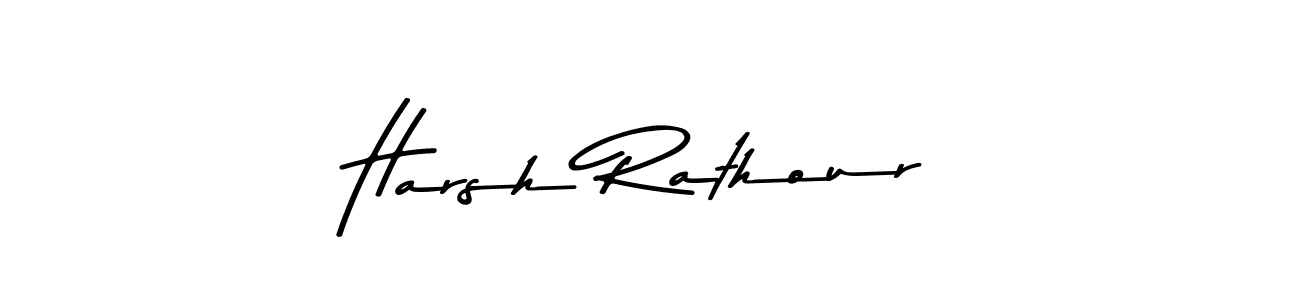 Create a beautiful signature design for name Harsh Rathour. With this signature (Asem Kandis PERSONAL USE) fonts, you can make a handwritten signature for free. Harsh Rathour signature style 9 images and pictures png