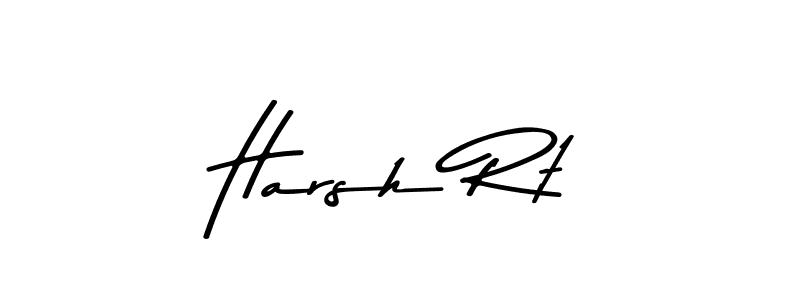 How to make Harsh Rt name signature. Use Asem Kandis PERSONAL USE style for creating short signs online. This is the latest handwritten sign. Harsh Rt signature style 9 images and pictures png