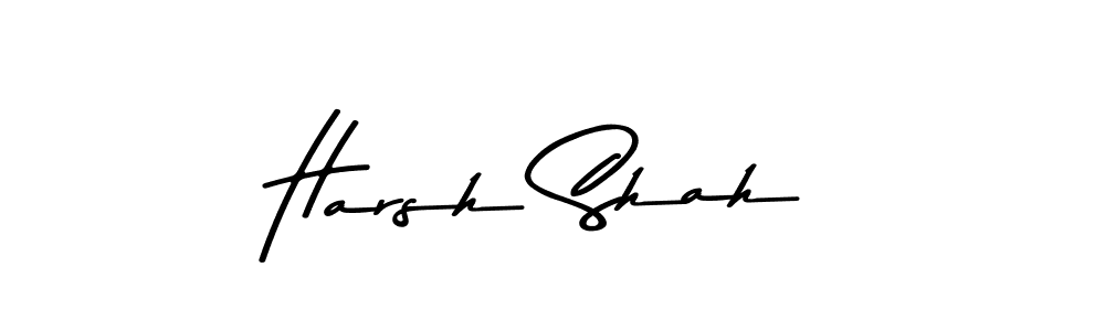 Harsh Shah stylish signature style. Best Handwritten Sign (Asem Kandis PERSONAL USE) for my name. Handwritten Signature Collection Ideas for my name Harsh Shah. Harsh Shah signature style 9 images and pictures png