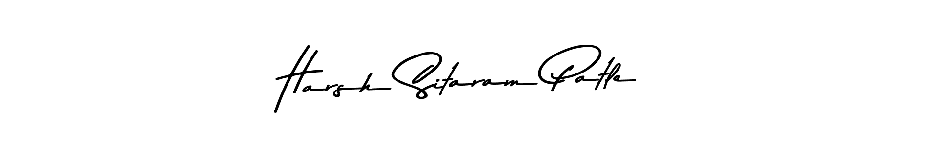 Create a beautiful signature design for name Harsh Sitaram Patle. With this signature (Asem Kandis PERSONAL USE) fonts, you can make a handwritten signature for free. Harsh Sitaram Patle signature style 9 images and pictures png