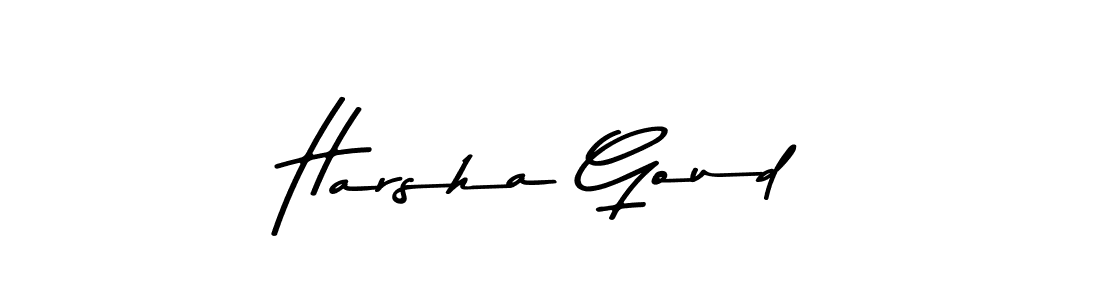 Make a beautiful signature design for name Harsha Goud. With this signature (Asem Kandis PERSONAL USE) style, you can create a handwritten signature for free. Harsha Goud signature style 9 images and pictures png