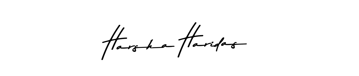 Design your own signature with our free online signature maker. With this signature software, you can create a handwritten (Asem Kandis PERSONAL USE) signature for name Harsha Haridas. Harsha Haridas signature style 9 images and pictures png