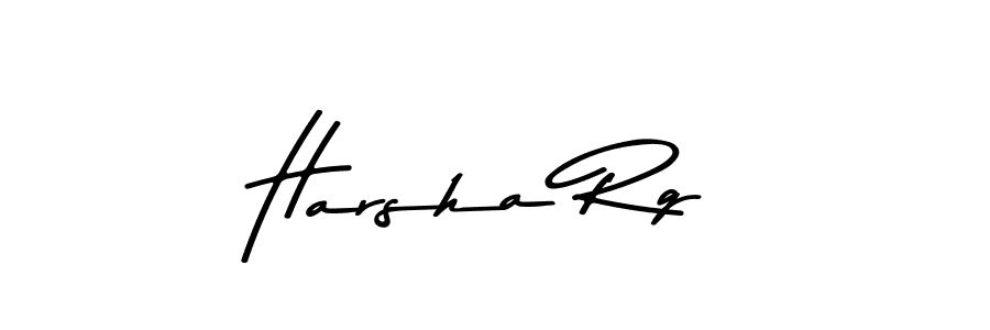 Make a beautiful signature design for name Harsha Rg. With this signature (Asem Kandis PERSONAL USE) style, you can create a handwritten signature for free. Harsha Rg signature style 9 images and pictures png