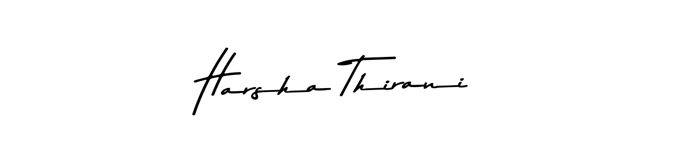 Create a beautiful signature design for name Harsha Thirani. With this signature (Asem Kandis PERSONAL USE) fonts, you can make a handwritten signature for free. Harsha Thirani signature style 9 images and pictures png