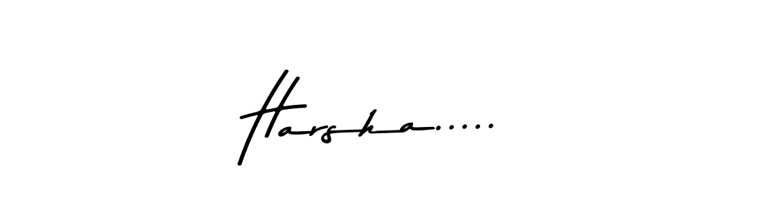 Make a beautiful signature design for name Harsha...... With this signature (Asem Kandis PERSONAL USE) style, you can create a handwritten signature for free. Harsha..... signature style 9 images and pictures png