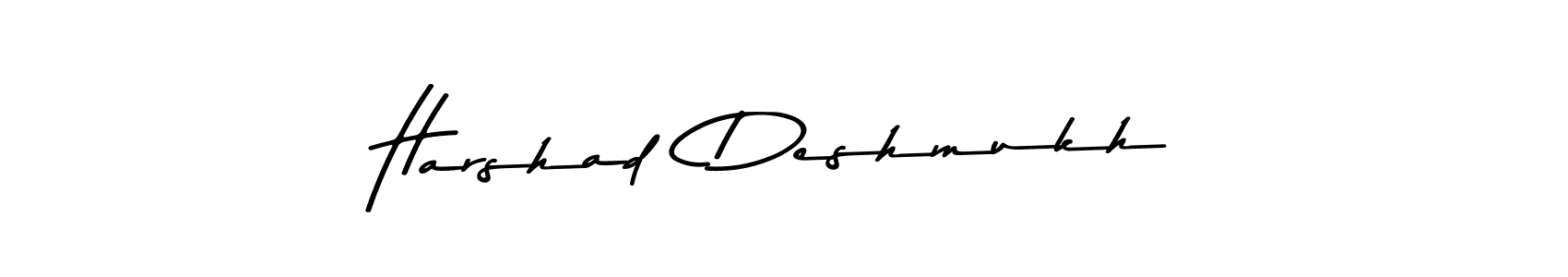 How to make Harshad  Deshmukh name signature. Use Asem Kandis PERSONAL USE style for creating short signs online. This is the latest handwritten sign. Harshad  Deshmukh signature style 9 images and pictures png