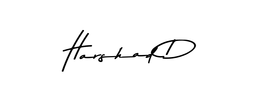 Use a signature maker to create a handwritten signature online. With this signature software, you can design (Asem Kandis PERSONAL USE) your own signature for name Harshad D. Harshad D signature style 9 images and pictures png