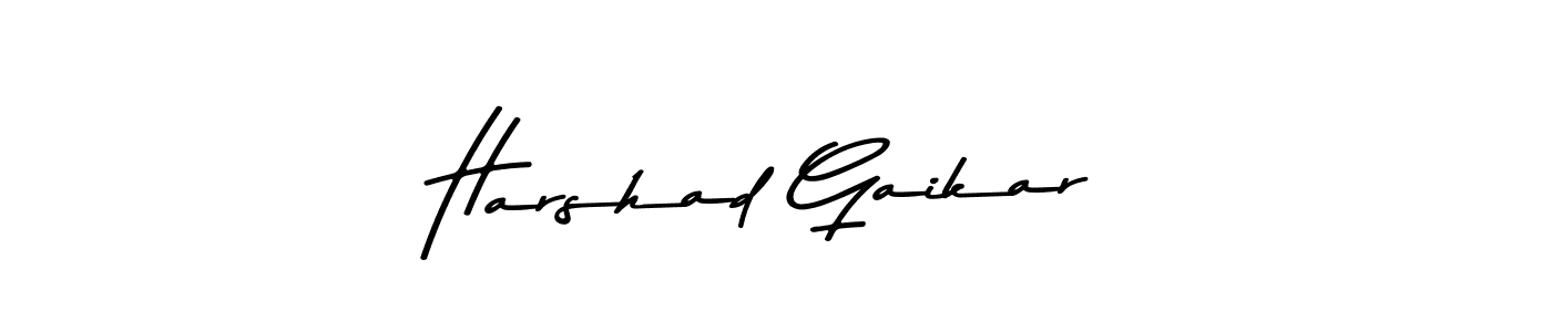Make a beautiful signature design for name Harshad Gaikar. With this signature (Asem Kandis PERSONAL USE) style, you can create a handwritten signature for free. Harshad Gaikar signature style 9 images and pictures png