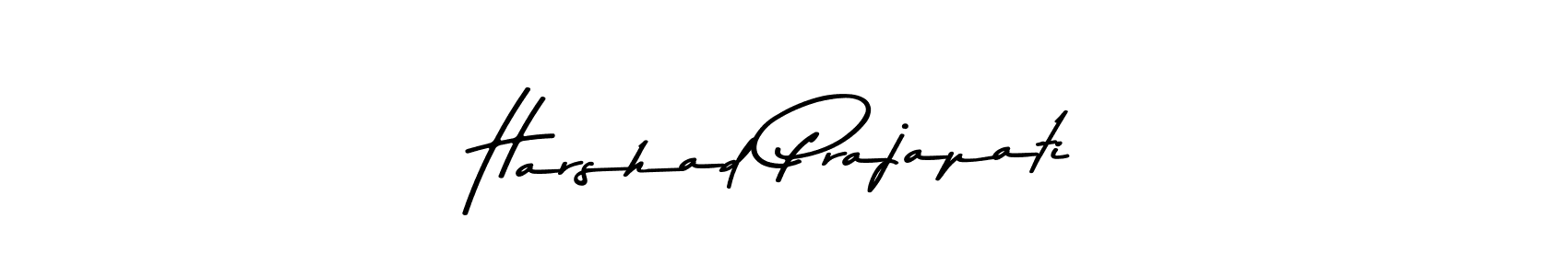 Design your own signature with our free online signature maker. With this signature software, you can create a handwritten (Asem Kandis PERSONAL USE) signature for name Harshad Prajapati. Harshad Prajapati signature style 9 images and pictures png