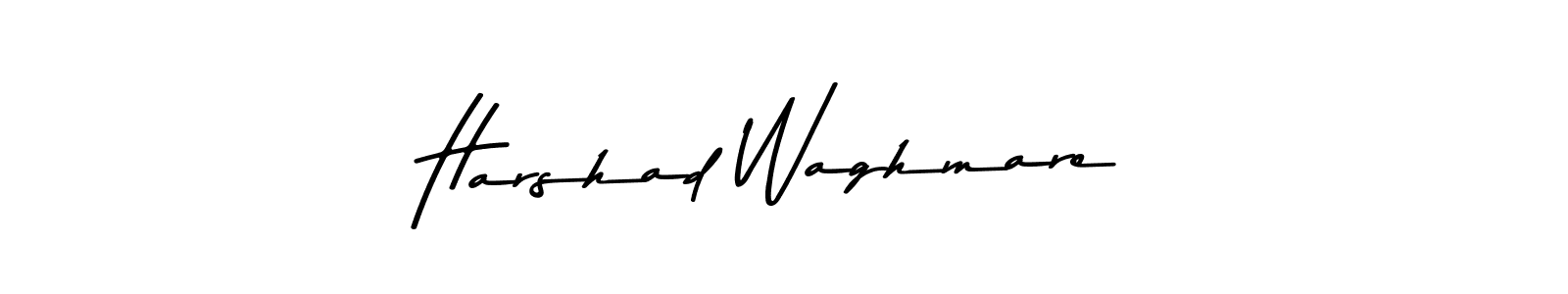 How to make Harshad Waghmare name signature. Use Asem Kandis PERSONAL USE style for creating short signs online. This is the latest handwritten sign. Harshad Waghmare signature style 9 images and pictures png