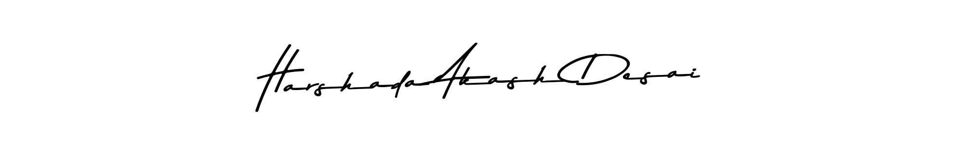 Harshada Akash Desai stylish signature style. Best Handwritten Sign (Asem Kandis PERSONAL USE) for my name. Handwritten Signature Collection Ideas for my name Harshada Akash Desai. Harshada Akash Desai signature style 9 images and pictures png